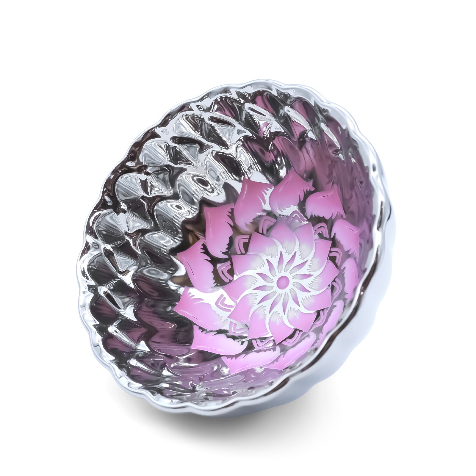 Blush Lotus-Silver Peacock Jianzhan