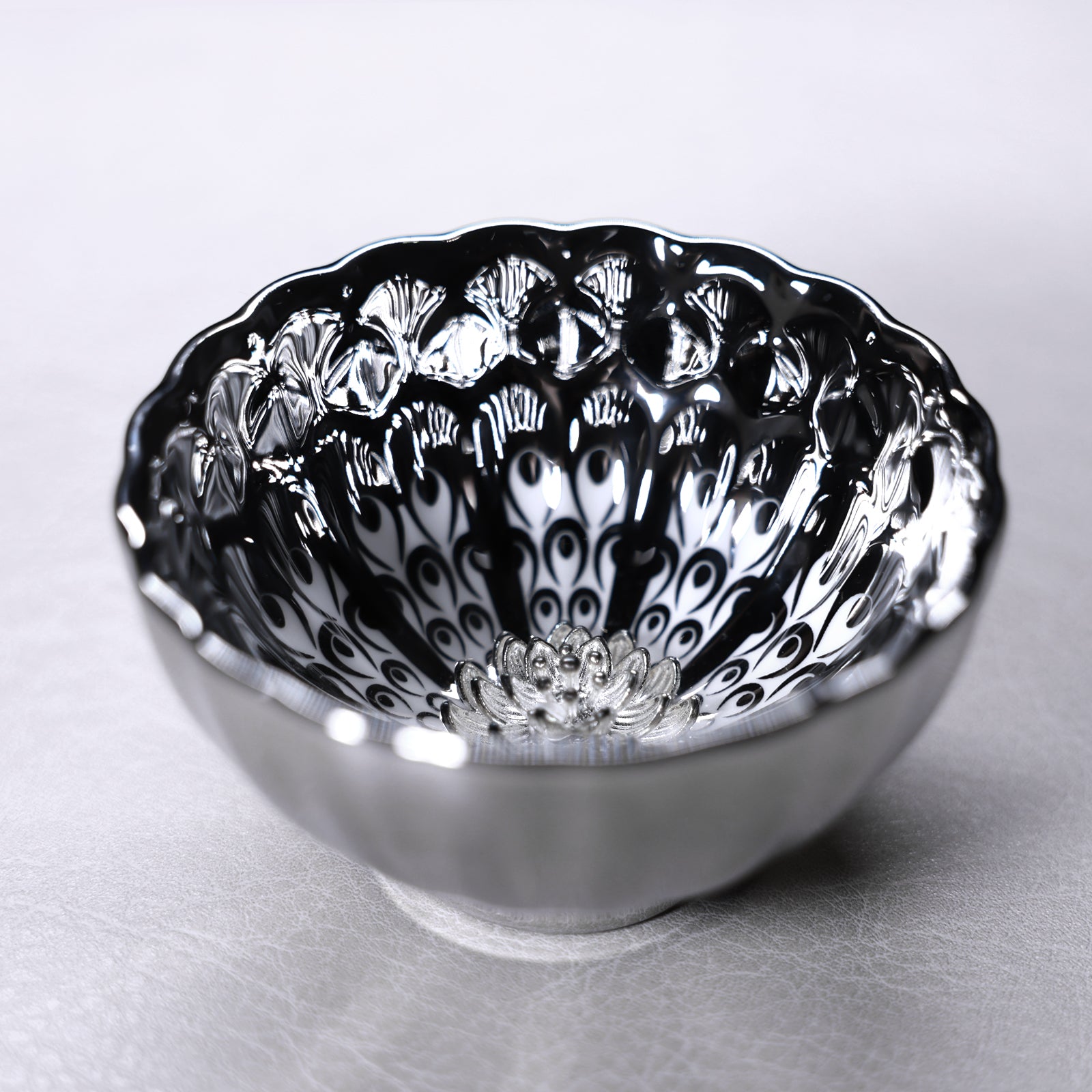 Silver Peacock-Lotus Jianzhan